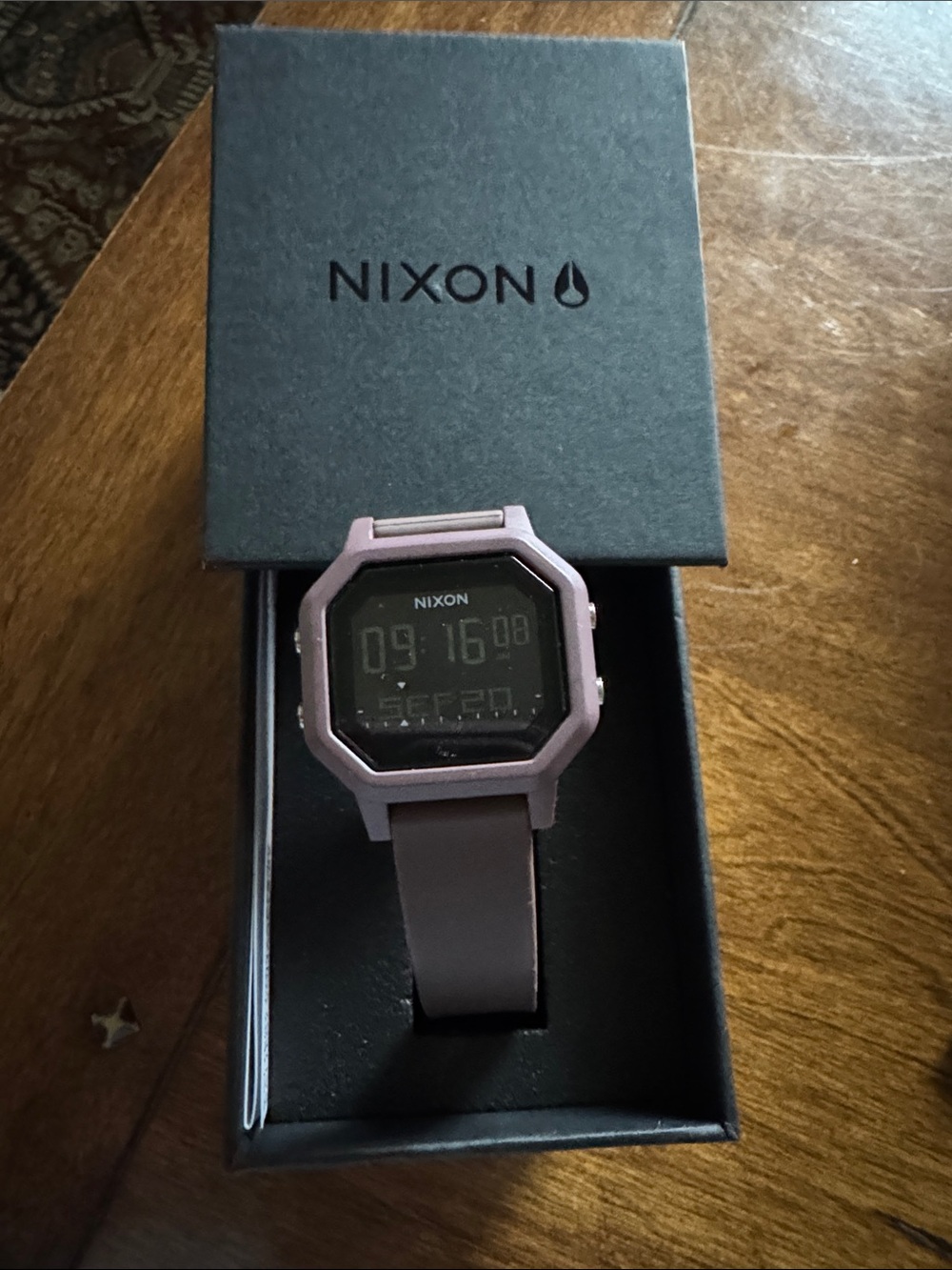 Nixon Digital Watch in Burgundy